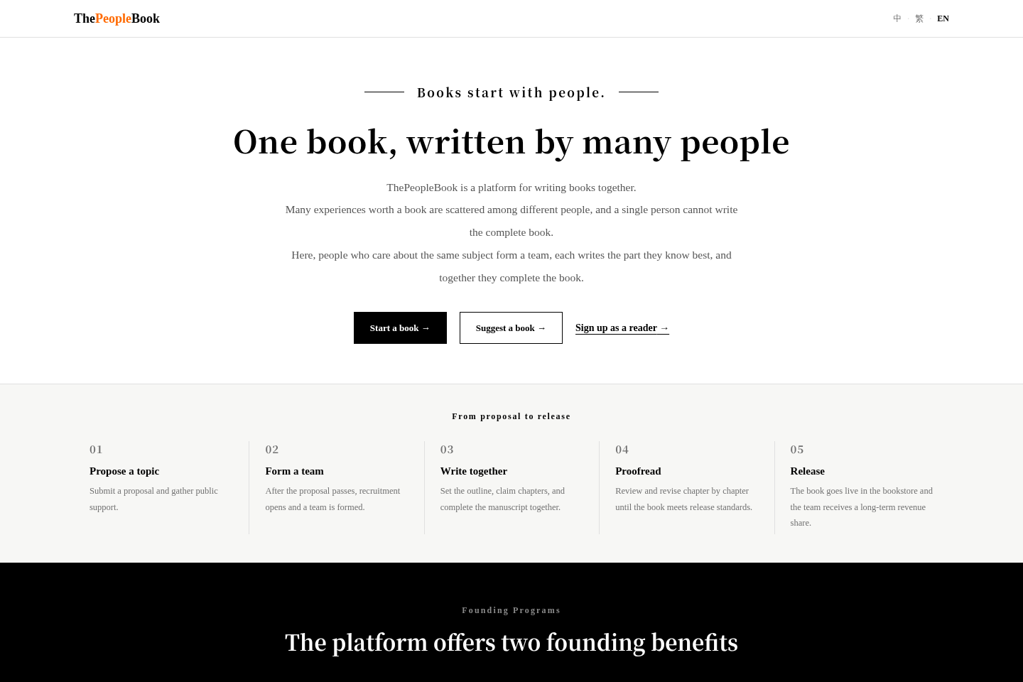 ThePeopleBook, live at thepeoplebook.com